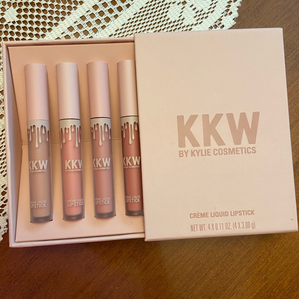 KKW by Kylie cosmetics creme liquid lipstick kit